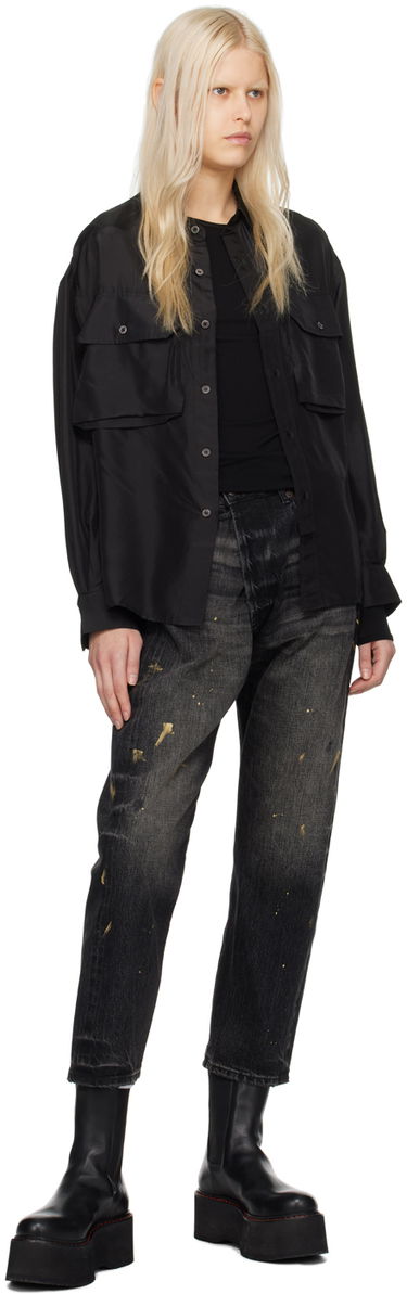Košeľa R13 R13 Oversized Pocket Shirt Čierna | R13WR256-R314B, 3