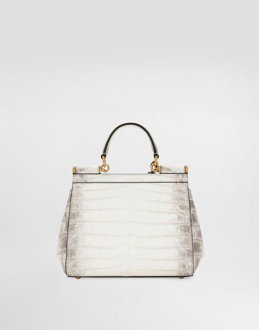 Kabelka Dolce & Gabbana Dolce & Gabbana Medium Sicily Handbag Crocodile Leather Biela | BB6003B2EM180001, 2
