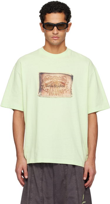 Tričko Acne Studios Relaxed Fit Distressed Patch T-Shirt Zelené | CL0391-, 0