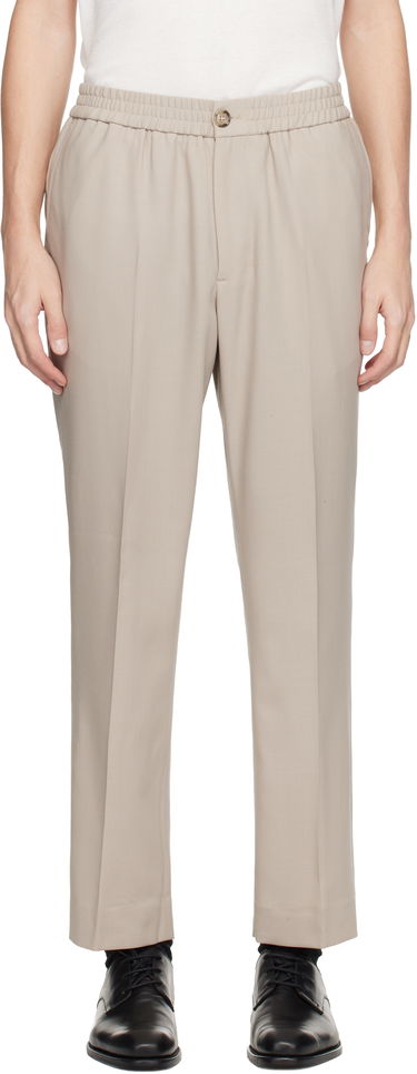 Nohavice AMI Wool Elasticated Waist Trousers Béžová | H25HTR226.WV0066, 0