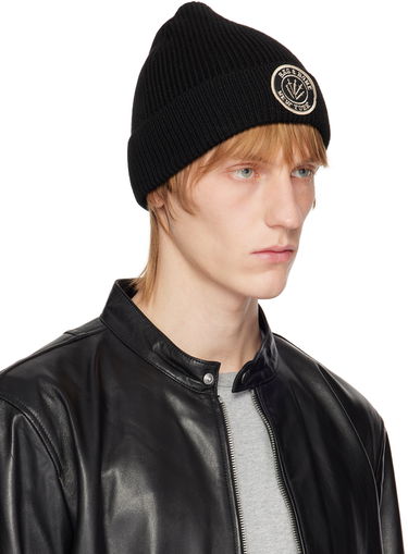 Kulicha rag & bone Charlie Logo-Embroidered Wool Beanie Čierna | WJK22HS009BV09, 1