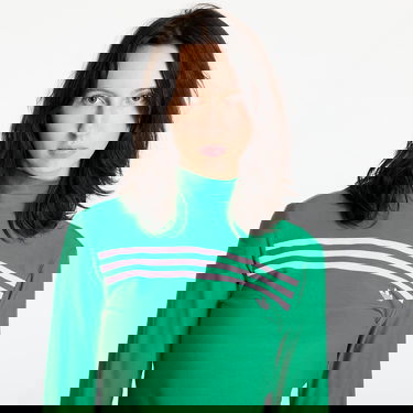 Tričko adidas Originals Longsleeve 3-Stripe Tee Green Zelené | JN8314, 1