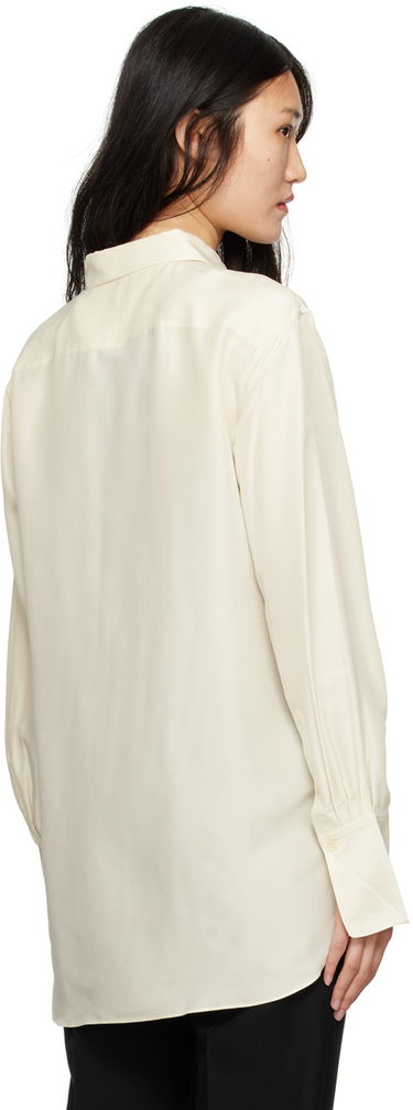 Košeľa TOTEME TOTEME Women's Pleated Silk Shirt Biela | 233-5059-231, 2