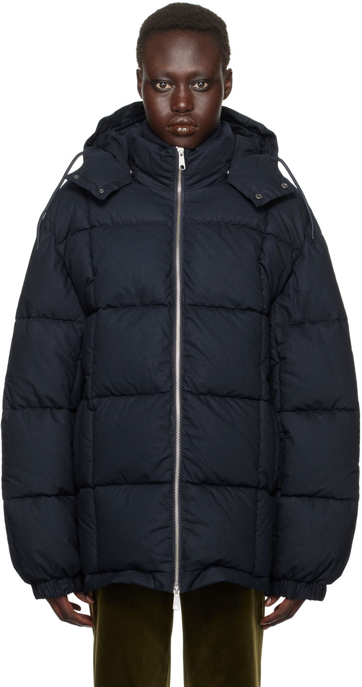 Prešívaná bunda A.P.C. Kyle Puffer Jacket Navy | COHDD-M30199