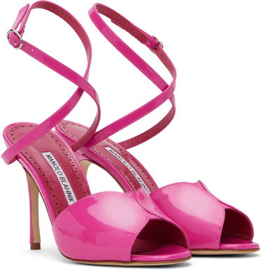 Starostlivosť o obuv Manolo Blahnik Manolo Blahnik Hourani 105 Heeled Sandals Ružová | 123-2189, 3