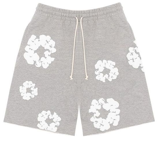 Šortky Denim Tears Denim Tears Wreath Logo Cotton Shorts Šedá | 402-070-30, 0