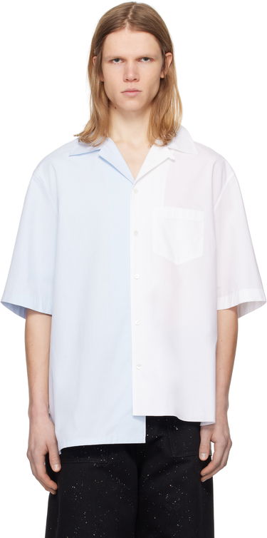 Košeľa LANVIN Lanvin Bicolor Asymmetric Shirt Modrá | RM-SI0014-6043-P25, 0