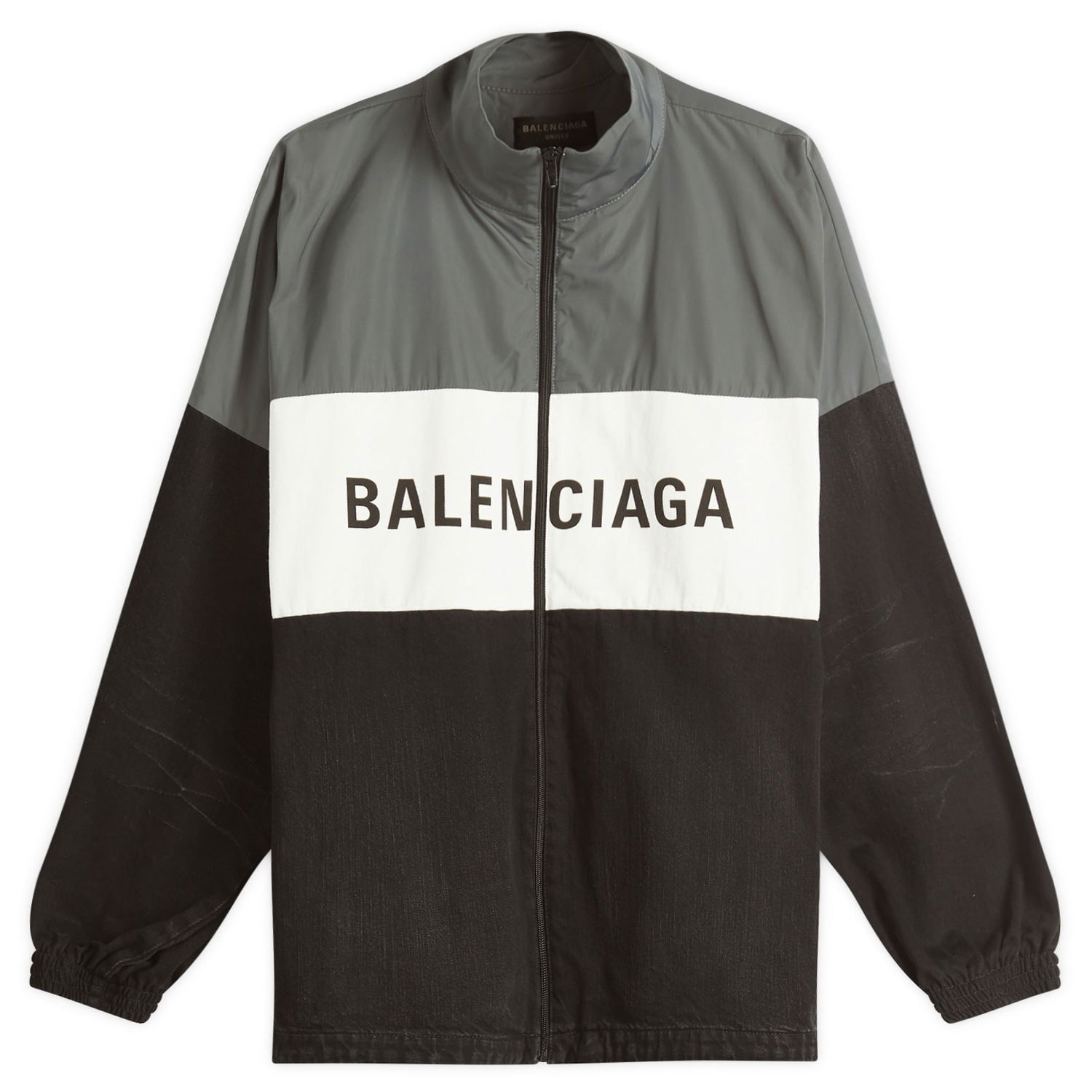 Vetrovka Balenciaga Balenciaga Denim Zip-Up Jacket, Large Čierna | 822843-TRW58-6412, 0