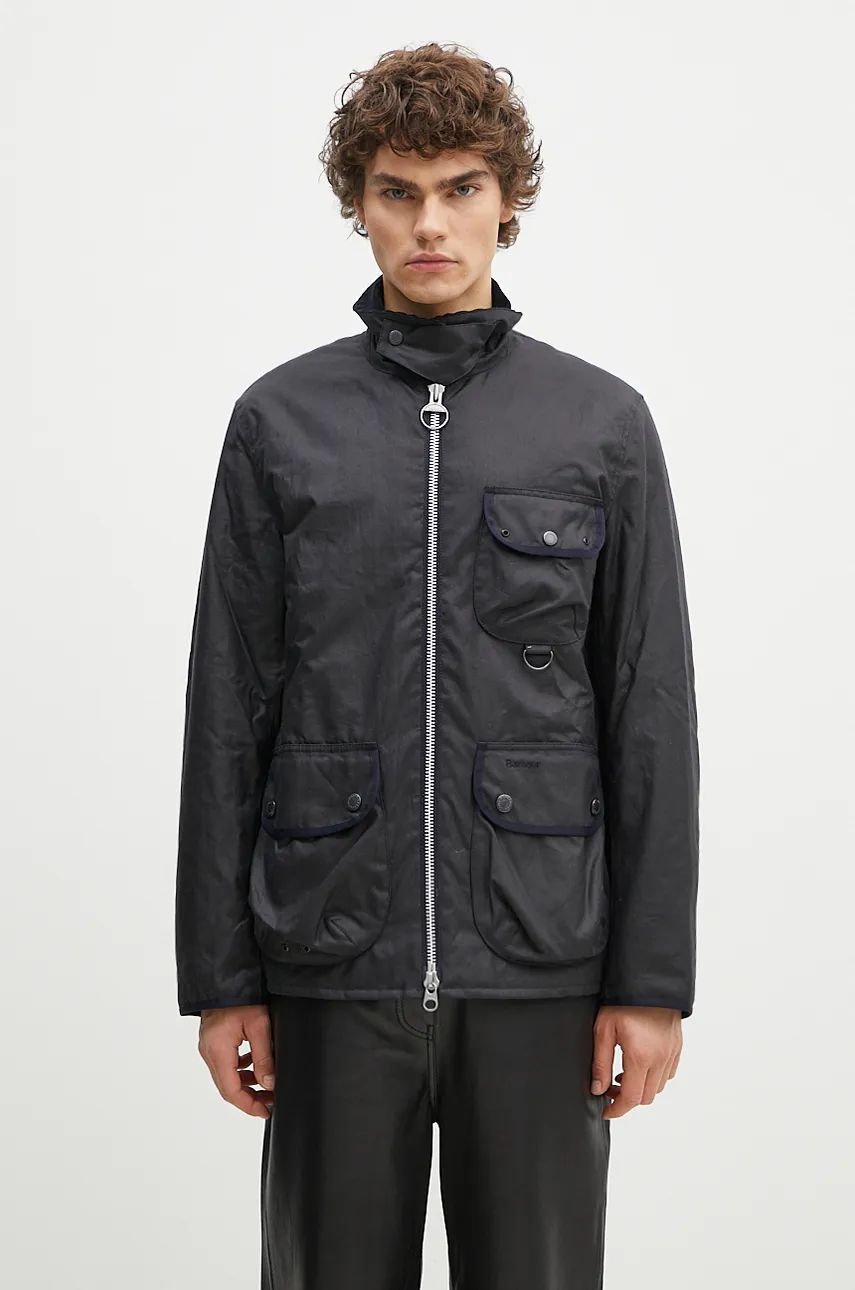 Bunda Barbour Wax Jacket Angler Čierna | MWX2348, 0