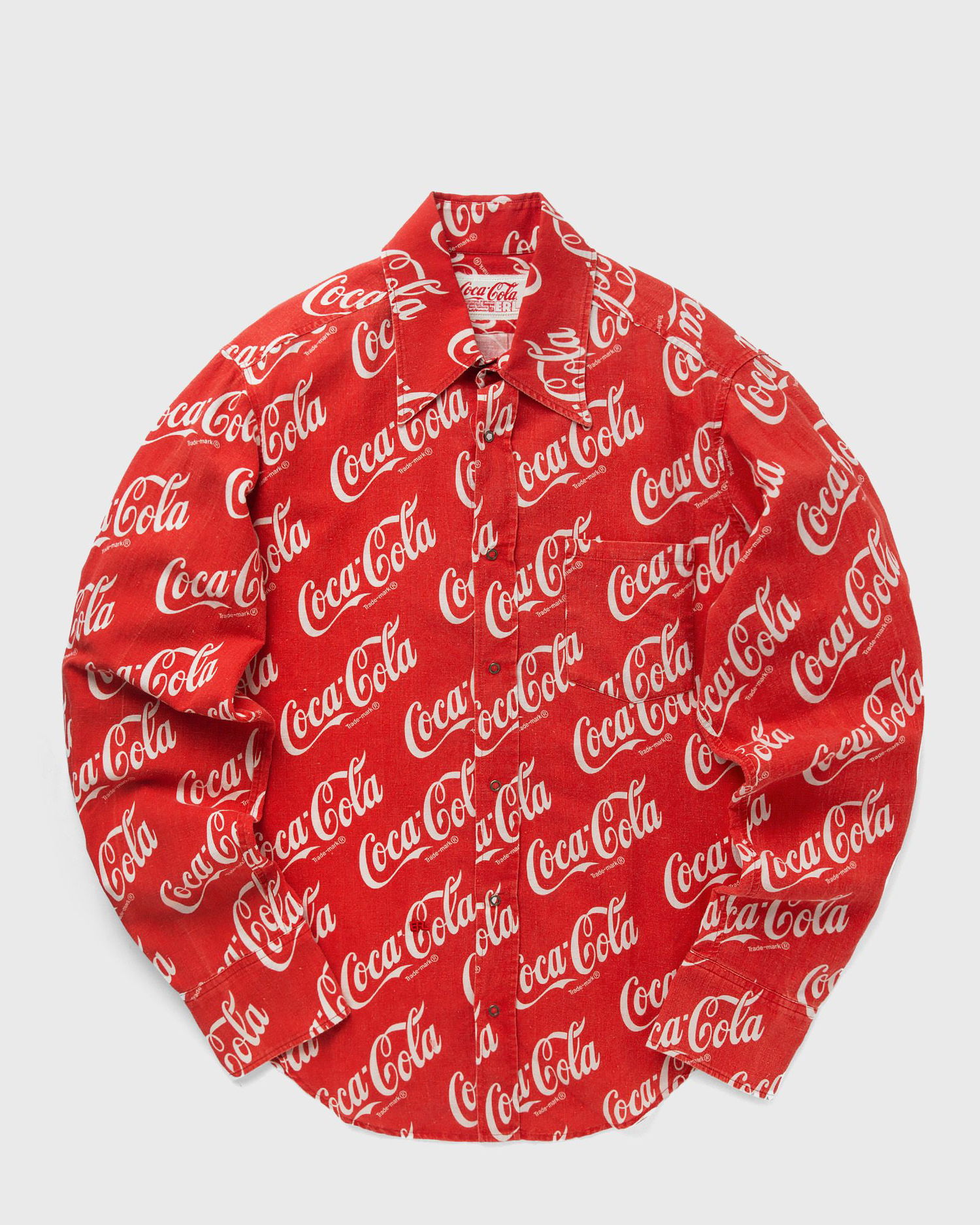 Košeľa ERL Printed Button Up Long Sleeve Shirt Červená | ERL08B015, 0