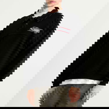 Mikina Pleasures Gentle Polo Sweatshirt Čierna | P25F028-BLK, 2