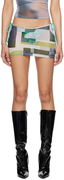 Miaou Elektra Print Mesh Mini Skirt