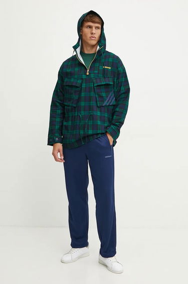 Vetrovka adidas Originals Windbreaker Plaid Jacket Zelené | IX9636, 1