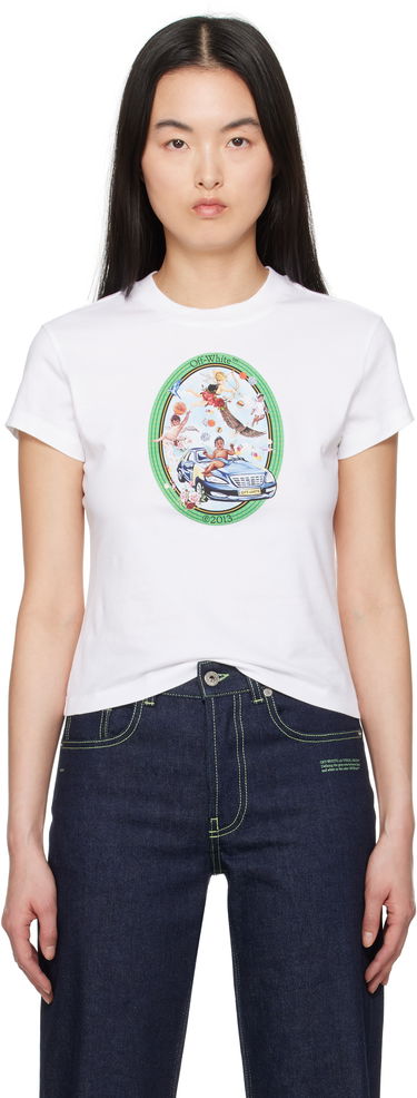 Tričko Off-White Off-White Oval Fresco T-Shirt Biela | OWAA112S25JER0010184, 0