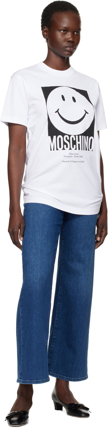 Tričko Moschino Smiley Graphic T-shirt Biela | J071605411001, 3