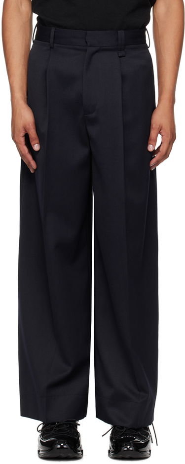 Nohavice Simone Rocha Simone Rocha Pleated Wide Leg Trousers Navy | 4118 0458, 0