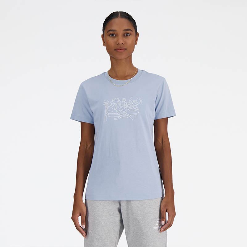 Tričko New Balance NB T-shirt Modrá | Dámske tričko New Balance WT41912LAY – modré, 0