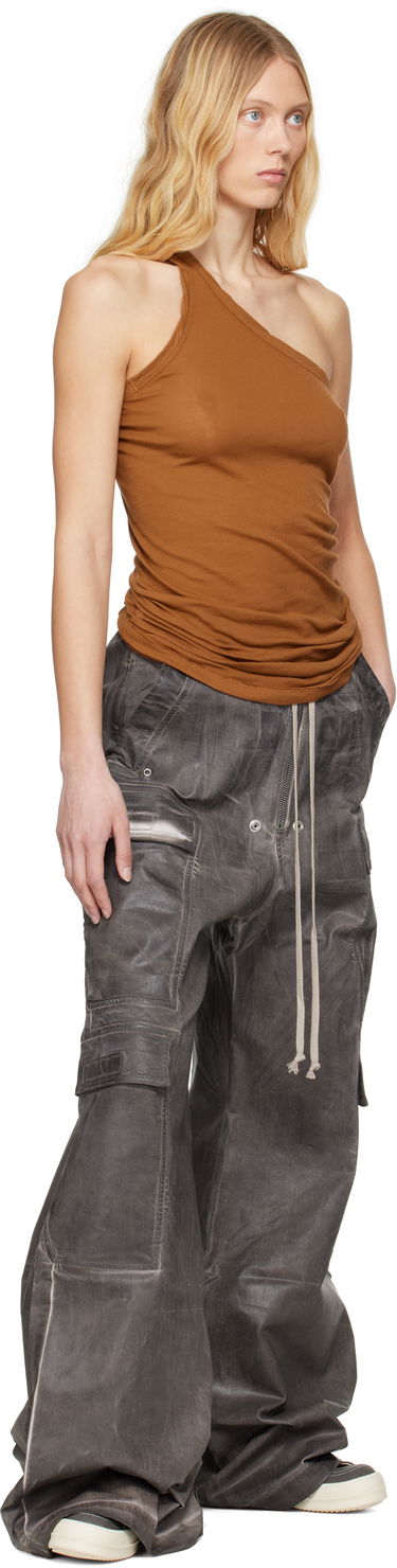 Cargo nohavice Rick Owens Rick Owens DRKSHDW Hollywood Double Jumbo Bela Denim Cargo Pants Šedá | DS01E3324 SCF, 3