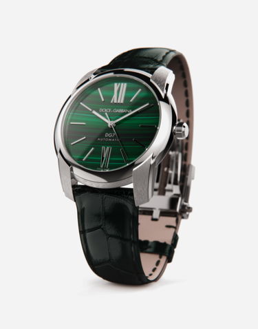 Hodinky Dolce & Gabbana Steel & Malachite Automatic Watch Metalická | WWFE1SWW062V7347, 2