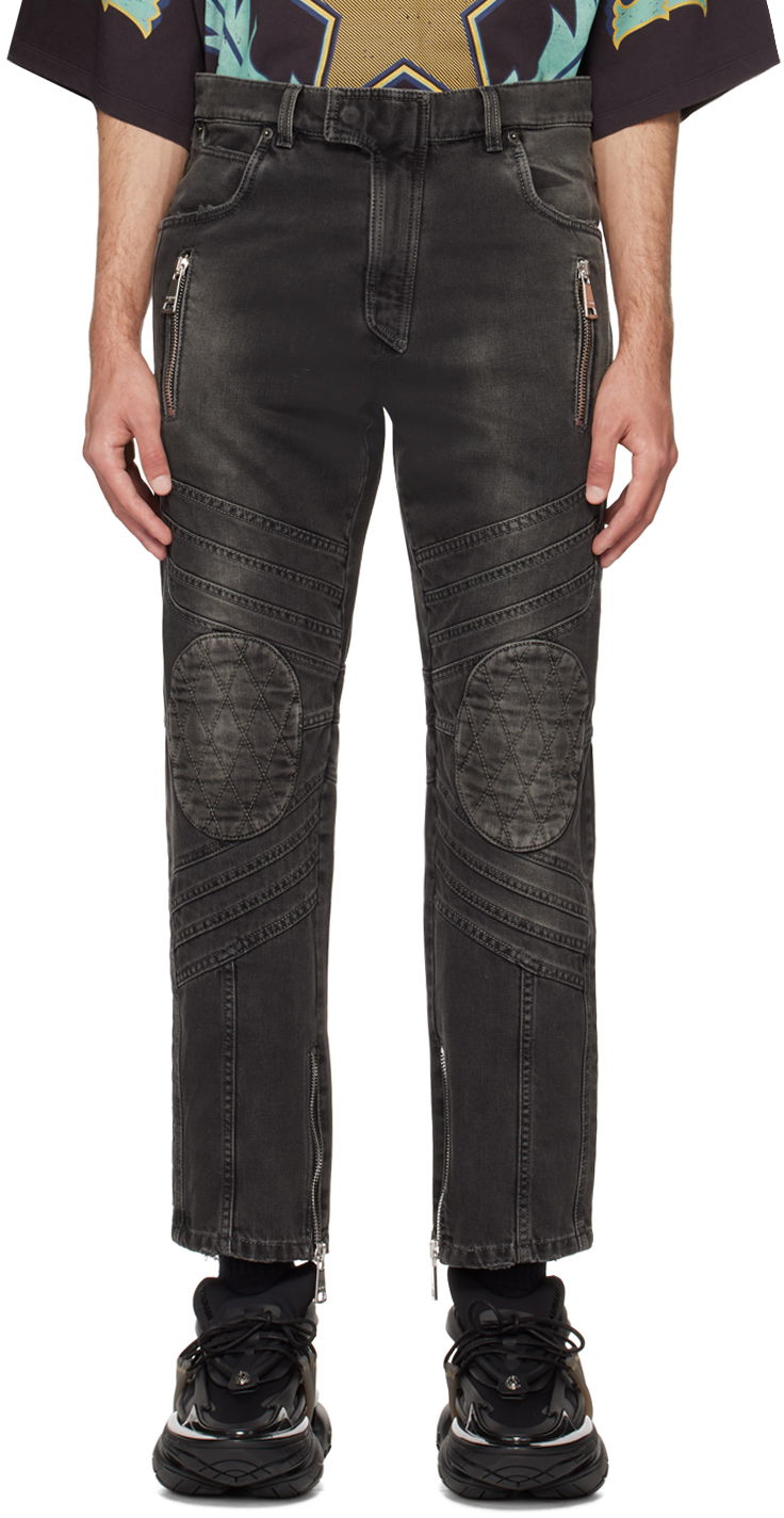 Džínsy Balmain Biker Jeans Čierna | CH1MI058DE02