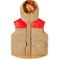 GG Jacquard Hooded Down Vest