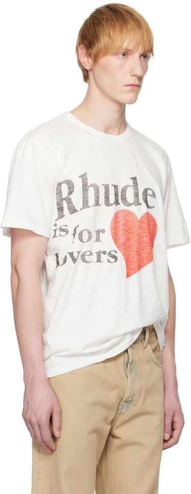 Tričko Rhude Rhude Slub 'Lovers' T-Shirt Biela | RHSS25TT24012, 1