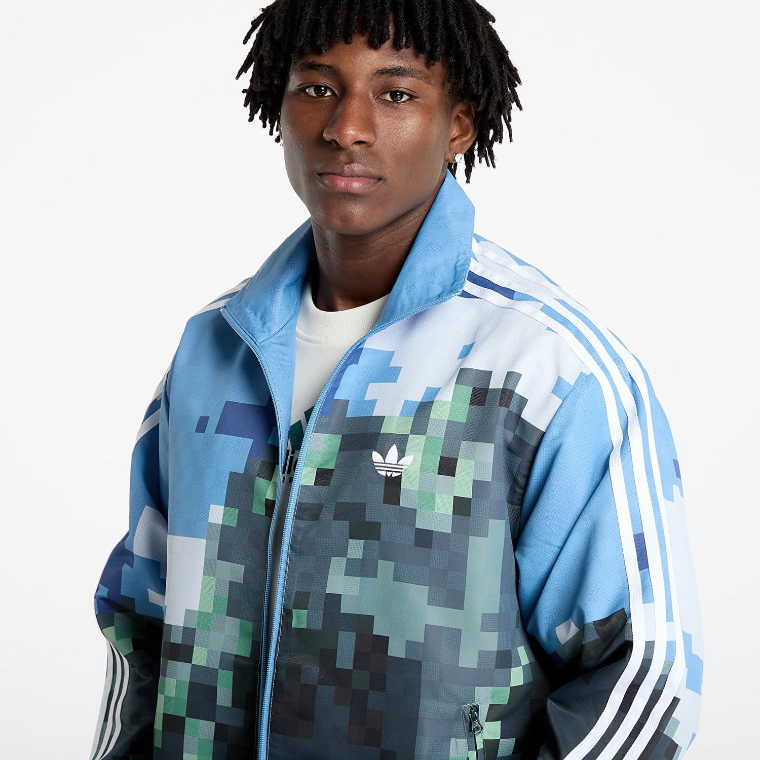 Mikina adidas Originals adidas Originals x Minecraft Track Jacket Modrá | JZ9921, 1