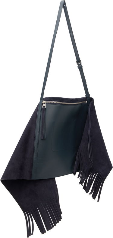 Taška cez rameno JW Anderson JW Anderson Medium Suede Fringe Scarf Bag Navy | HB0700-LA0361, 2