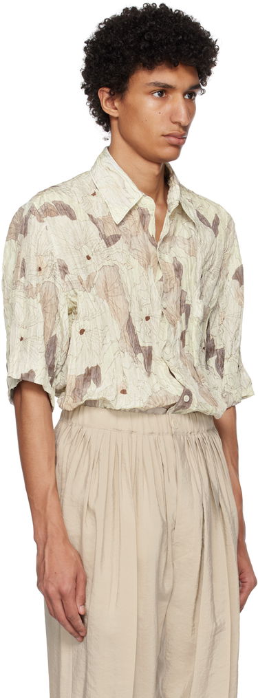 Košeľa LEMAIRE Lemaire Floral Print Short Sleeve Shirt Žltá | SH1023 LF1055, 1