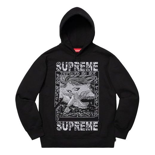 Mikina Supreme Doves Graphic Print Hoodie Čierna | SUP-FW19-306