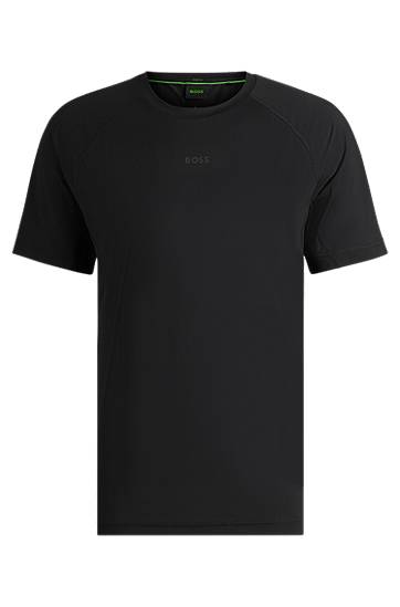 Tričko BOSS Regular-Fit Active T-Shirt with Reflective Details Čierna | 50531240, 0