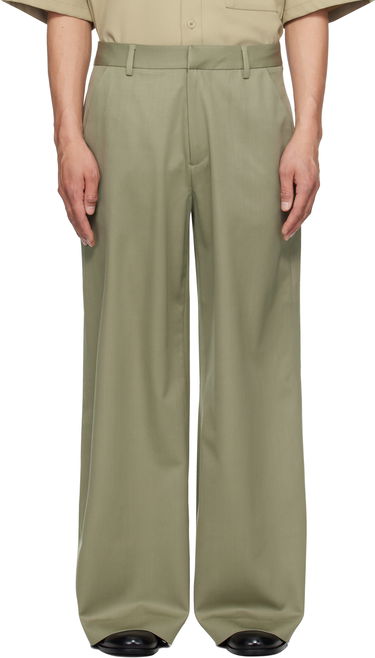 Nohavice Entire Studios Entire Studios Wide-Leg Trousers Zelené | ESU-S25-3003-KG, 0