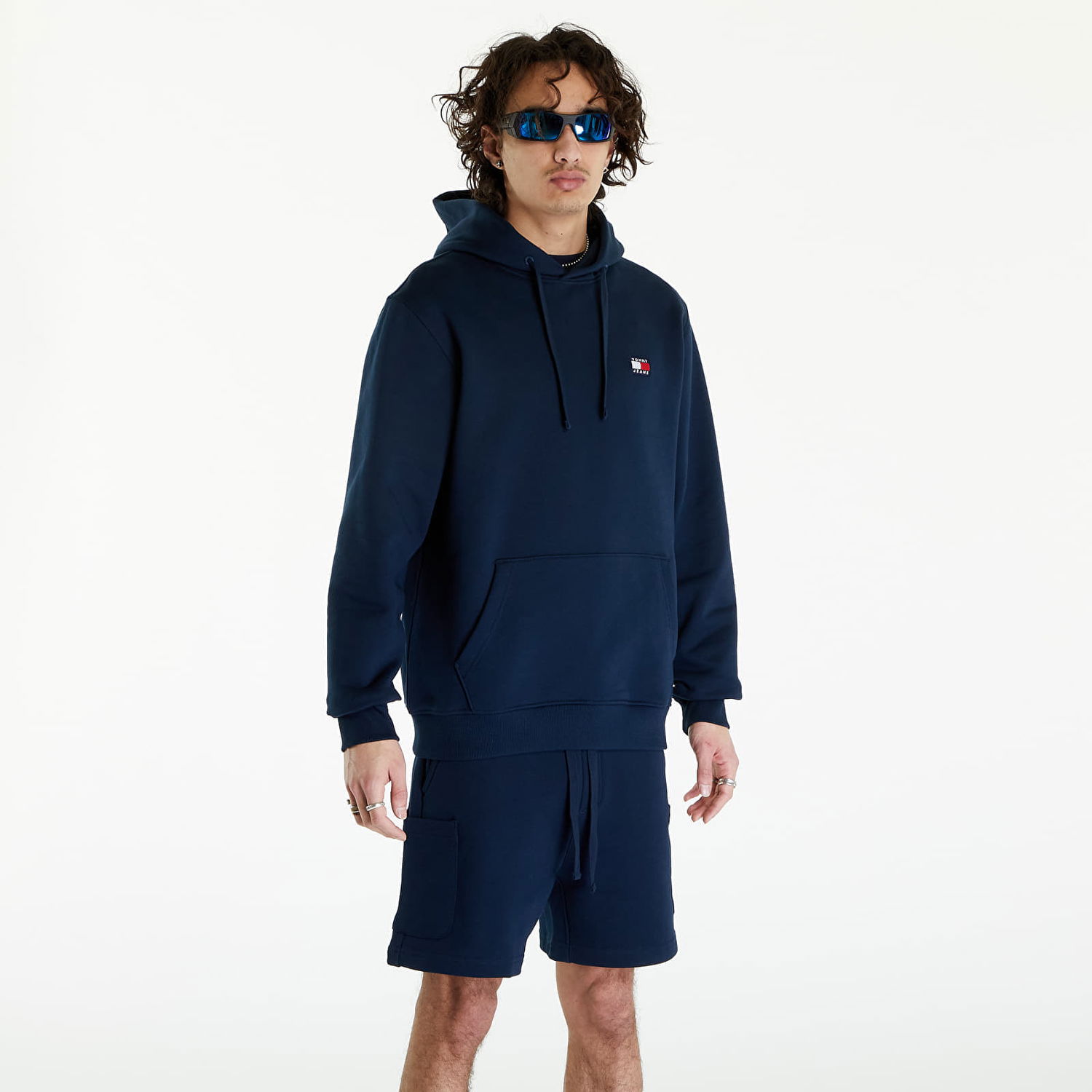 Mikina Tommy Hilfiger Tommy Jeans Regular Badge Hoodie Navy | DM0DM17988 C1G, 0