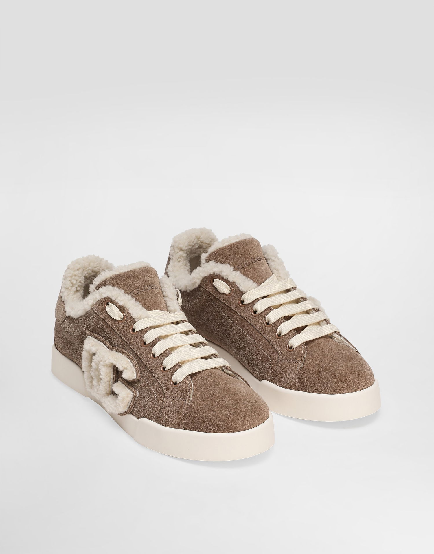 Tenisky a topánky Dolce & Gabbana Dolce & Gabbana Portofino Light Calfskin and Sheepskin Hnedá | CK2374AJ2228W065, 1