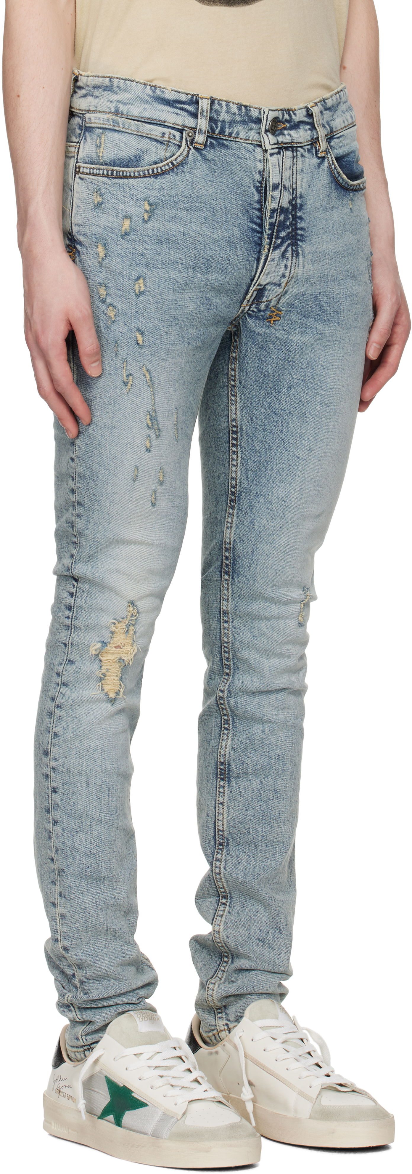 Džínsy Ksubi Ksubi Van Winkle Distressed Slim Jeans Modrá | MSP25DJ017, 1