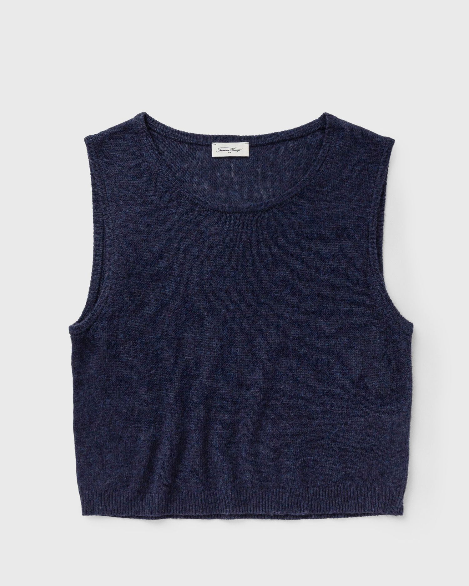 Sveter American Vintage American Vintage Knit Tank Top, Size M Navy | DUM18BE25-NAVY-CHINE, 0