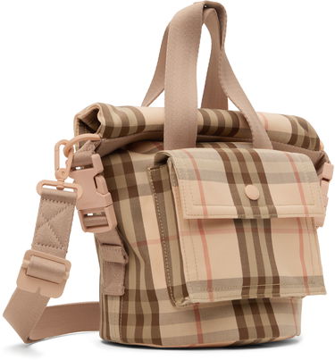 Taška cez rameno Burberry Burberry Kids Check Tote Bag Béžová | 8100227, 1