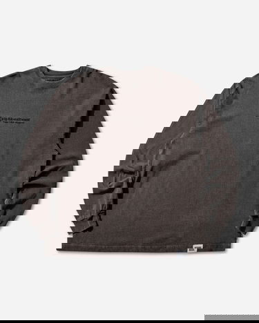 Tričko Neighborhood Pigment Dyed Longsleeve Crewneck T-Shirt Hnedá | 252FPNH-CSM06 BROWN, 1