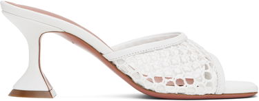 Starostlivosť o obuv Amina Muaddi Amina Muaddi Lupita Net 70 Heeled Sandals Biela | LUPITA NET 70, 0