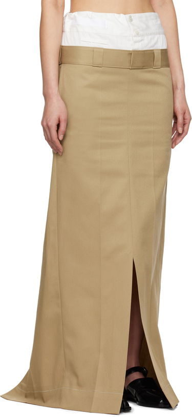 Sukňa Maison Margiela Maison Margiela Cotton Twill Maxi Skirt Béžová | S51MI0002 S54042, 1