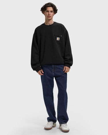 Mikina Carhartt WIP Detroit Crewneck Sweatshirt with Chest Pocket Čierna | I035547-89.06, 2