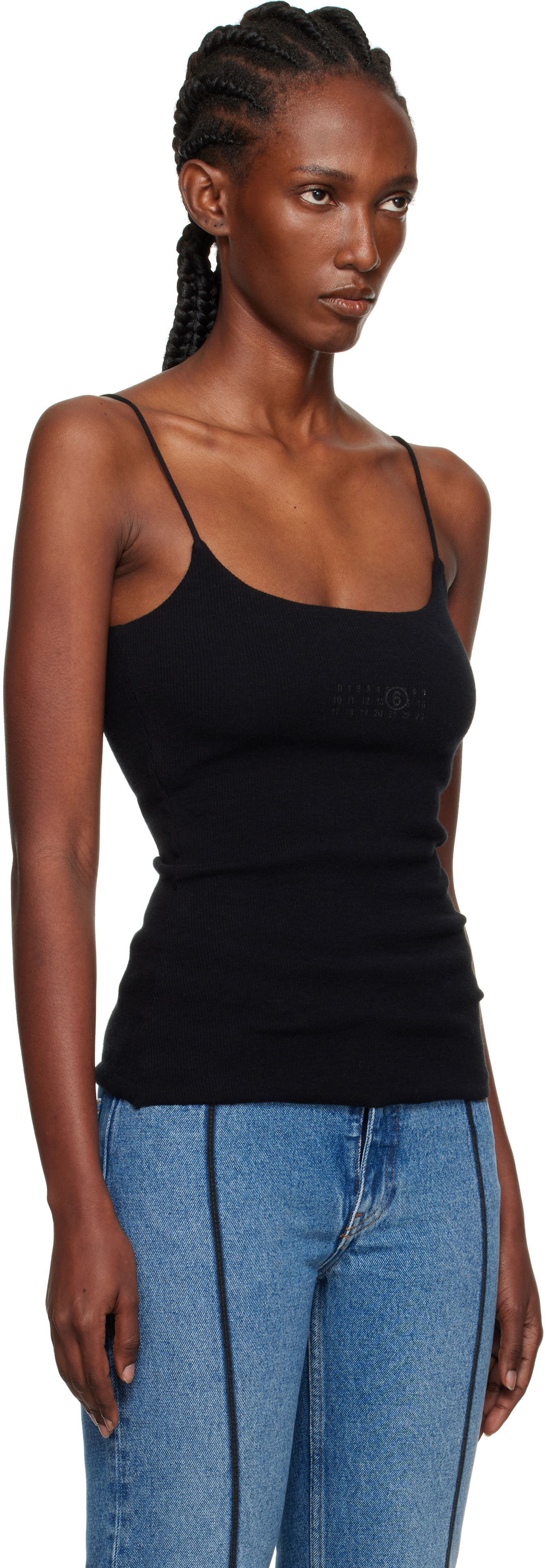 Tielko Maison Margiela MM6 Maison Margiela Lycra Jersey Tank Top Čierna | S52NL0073 M20122, 1