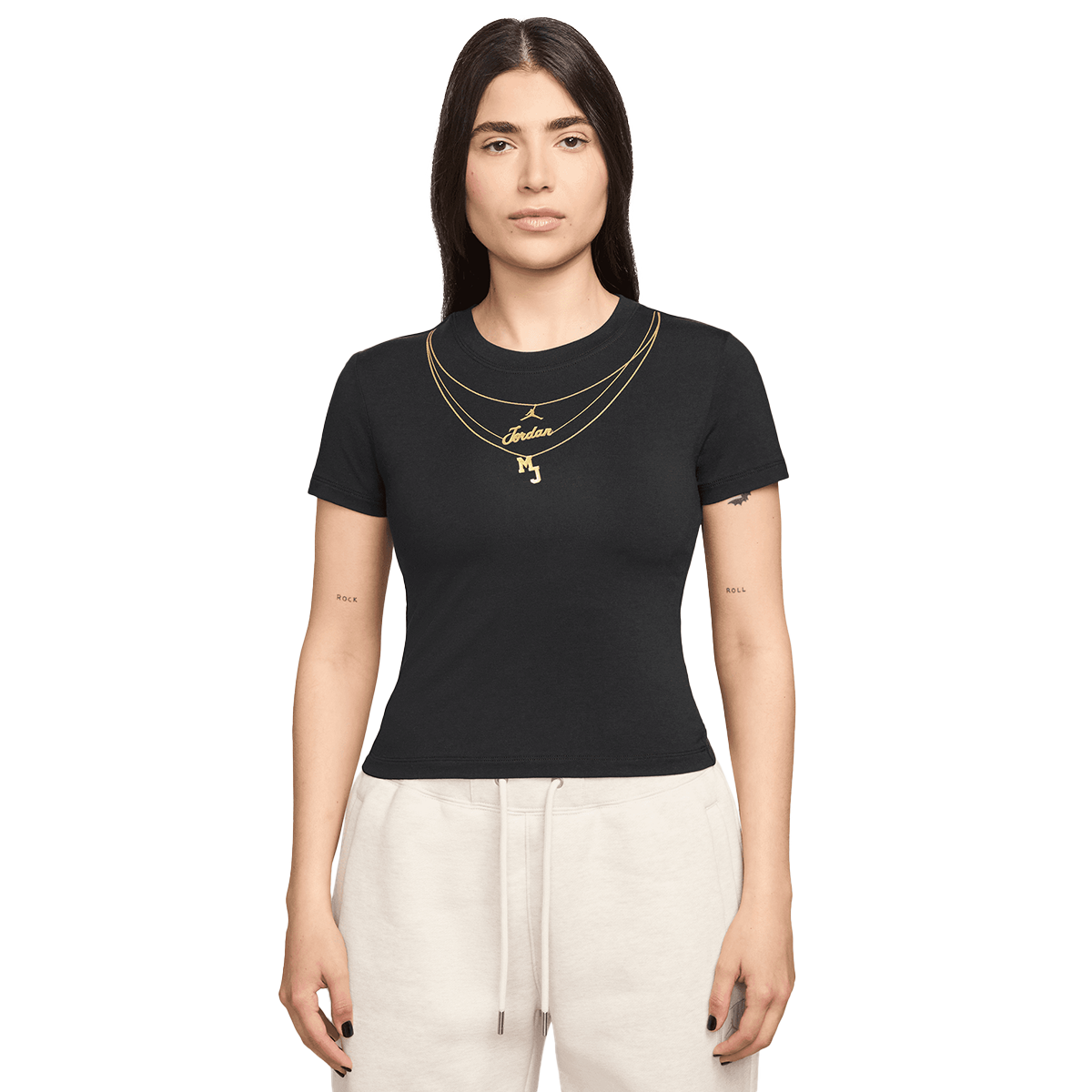 Tričko Nike Jordan Fitted Short-Sleeve Graphic Chain T-Shirt Čierna | HV0466-010, 0