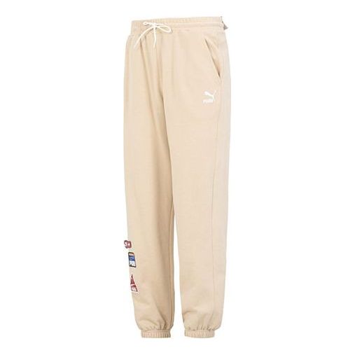 Tepláky Puma Team Badge Sweatpants Béžová | 677378-67, 0