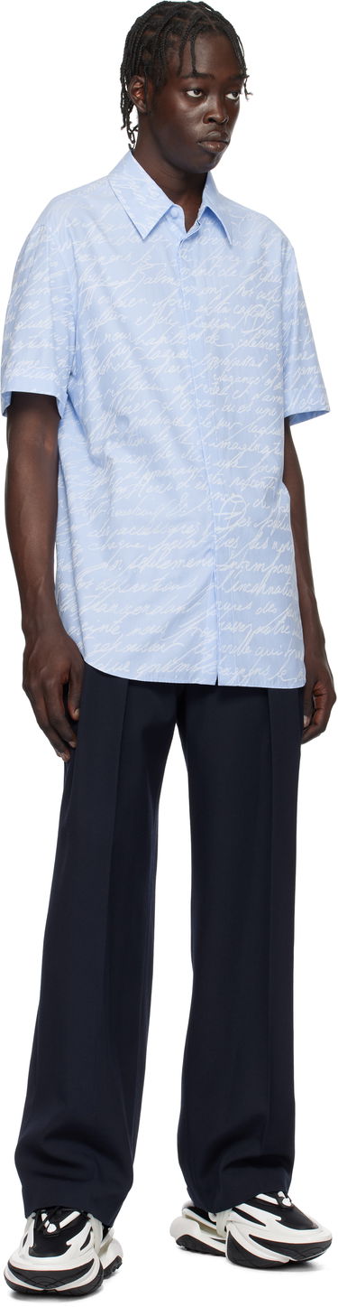 Košeľa Balmain Love Letter Print Shirt Modrá | EH1HL028CF82, 3