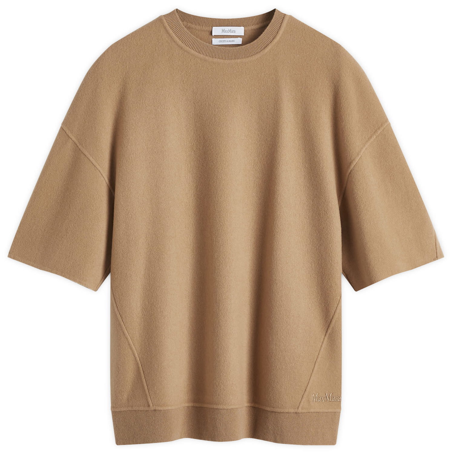 Sveter Max Mara Max Mara Haven Oversized Cashmere T-Shirt Hnedá | 2511921011600-Camel, 0