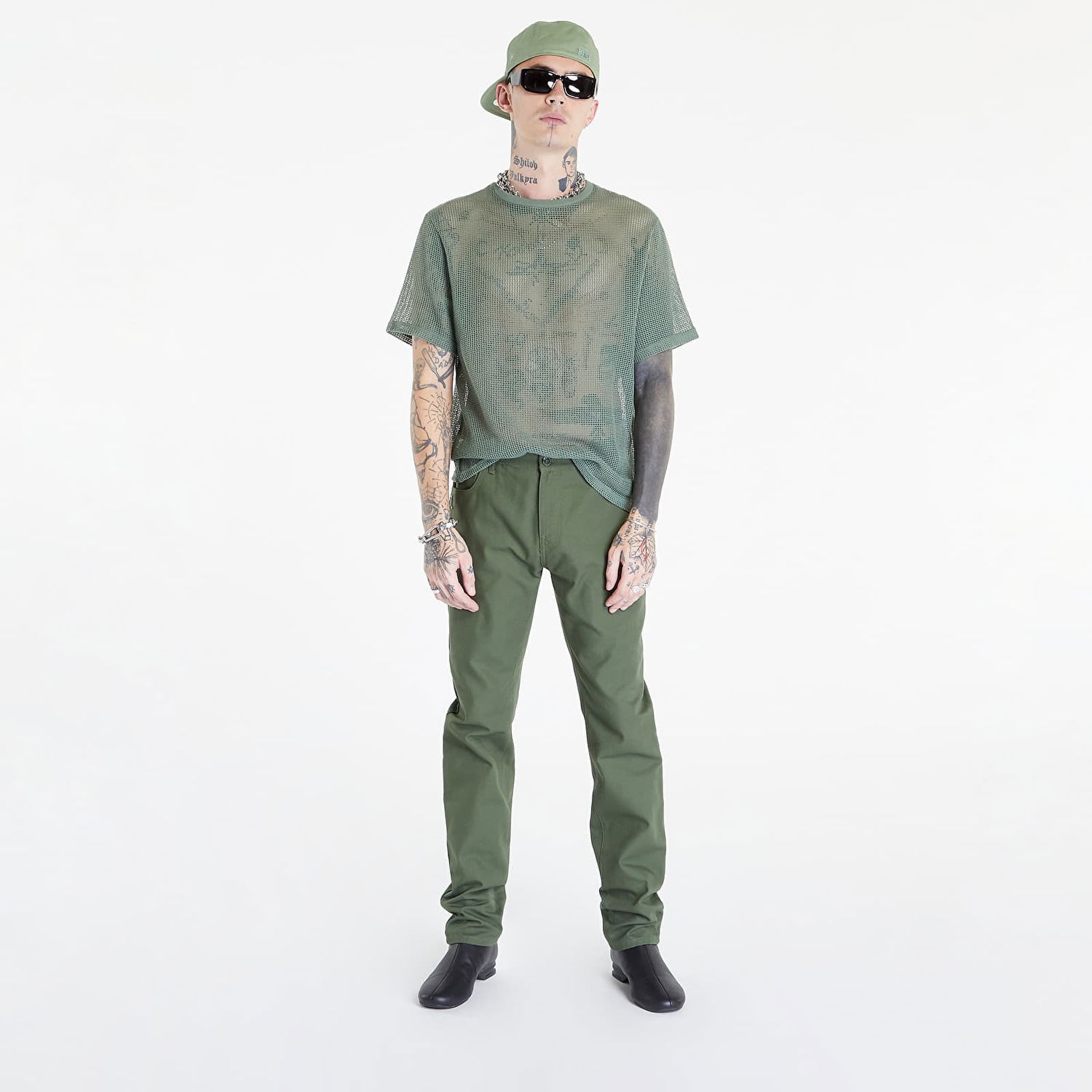 Nohavice RAF SIMONS Slim Fit Denim Pants Zelené | 222-M310-10080-0023, 1