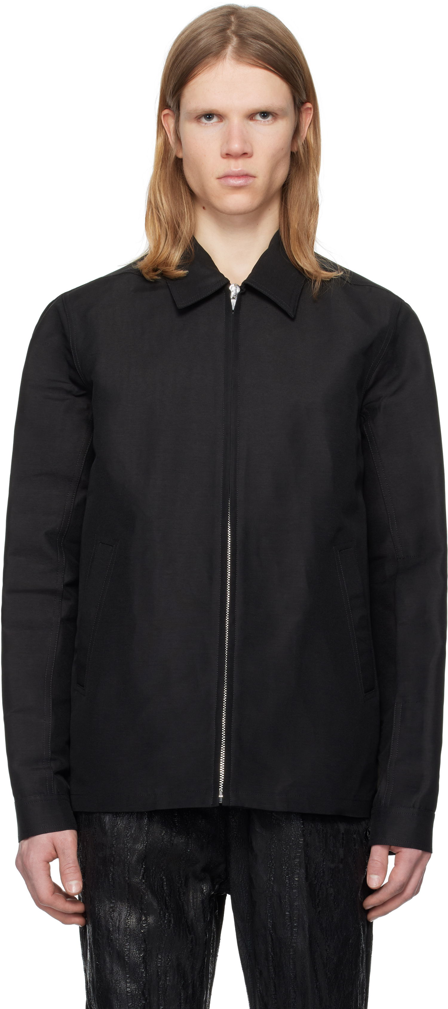 Bunda Rick Owens Rick Owens Hollywood Heavy Brad Jacket Čierna | RU01E5764 FH, 0