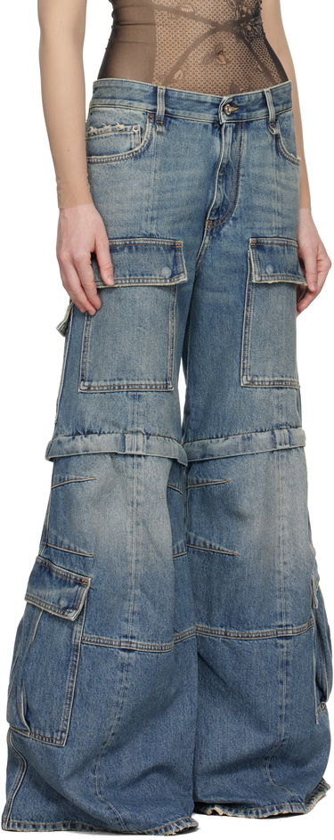Džínsy Balenciaga Balenciaga Flared Cargo Jeans Modrá | 783694THW25, 4