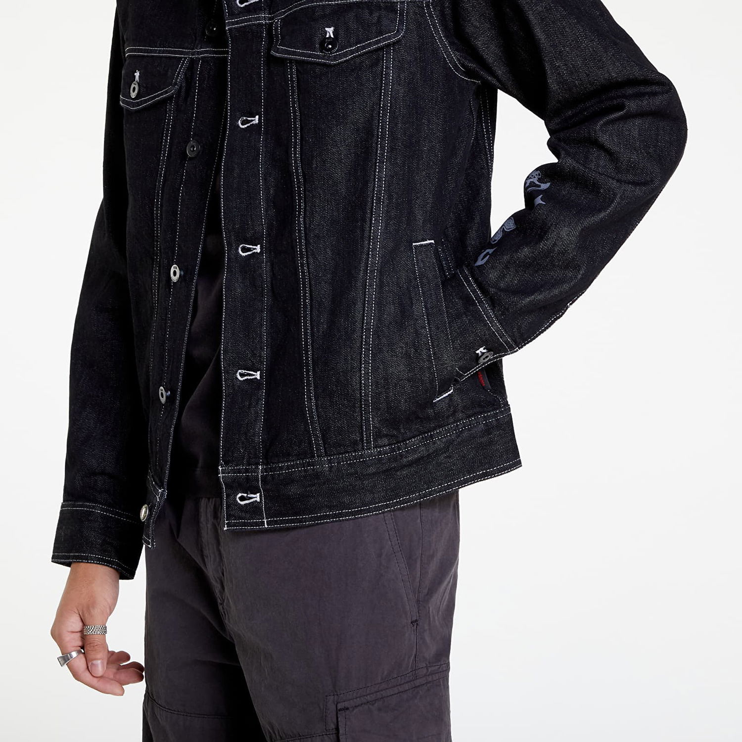 Bunda Vans Stranger Things x Hellfire Club Jean Jacket Čierna | VN0007RVBLK1, 1